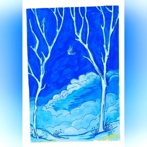 Original acrylic painting on archival paper Acid free signed